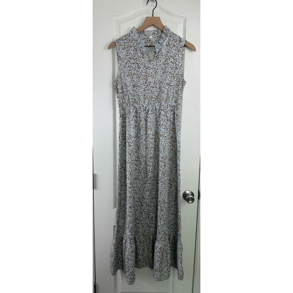 CZYINXIAN Women's Floral Sleeveless Mock Neck Maxi Dress Size Small